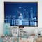 Designart - Blue Chicago Skyline Night - Cityscape Photo Framed Canvas Print